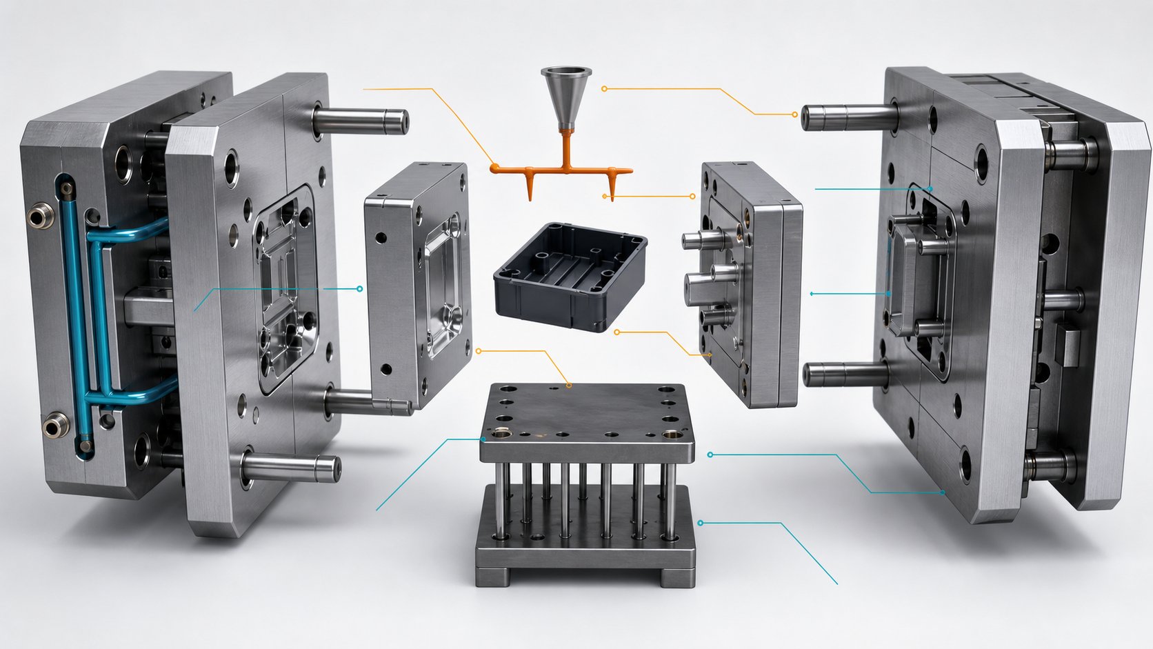Mold structure, parting and manufacturing details.