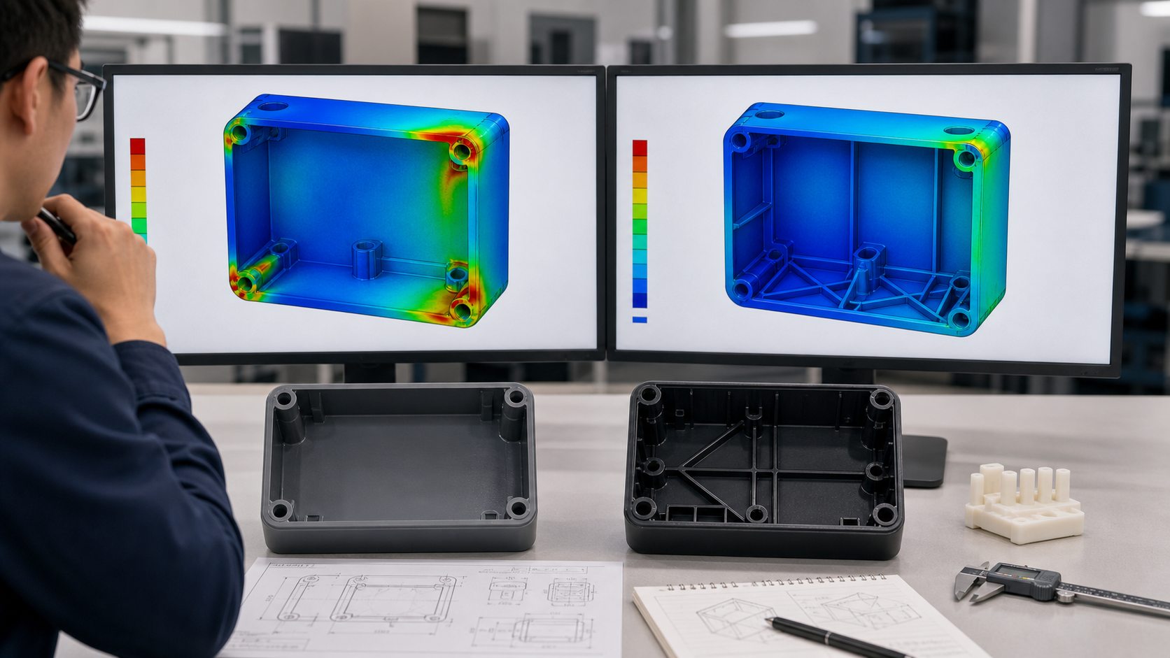 Load, deformation and optimization review scenes.